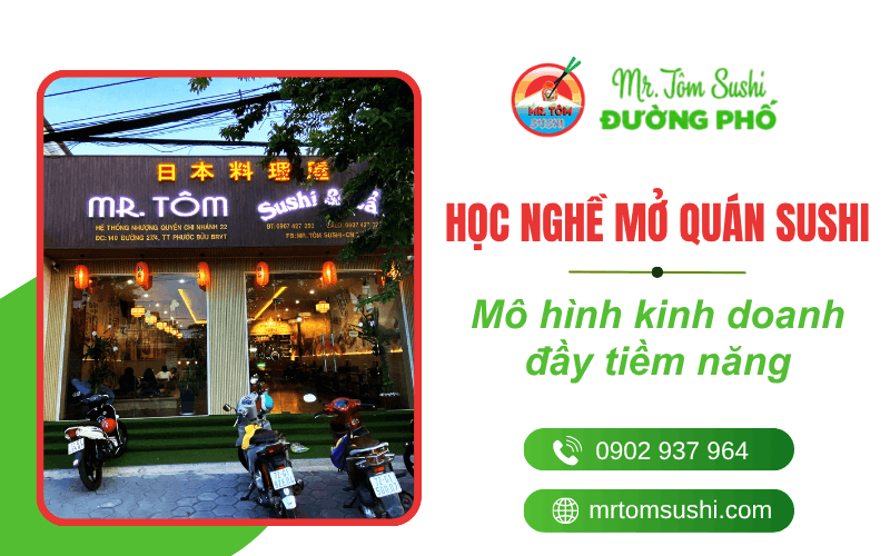 học nghề mở quán sushi