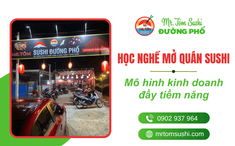 học nghề mở quán sushi