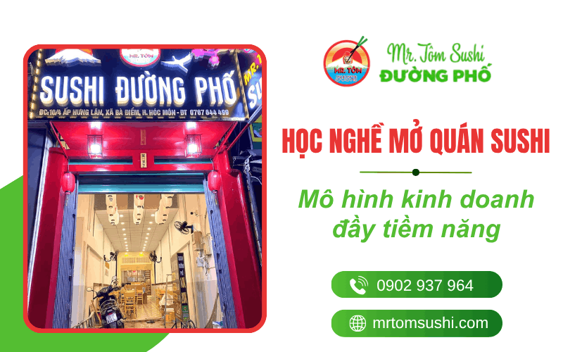 học nghề mở quán sushi
